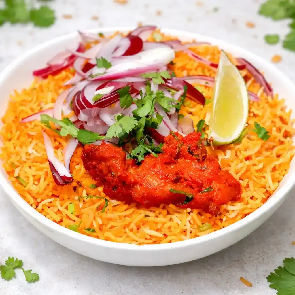 Vijayawada Chicken biryani Boneless at Naga's South Indian Cuisine 